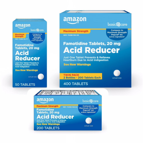 Viên uống giảm axit dạ dày, khó tiêu và ợ nóng Acid Reducer Basic Care Amazon